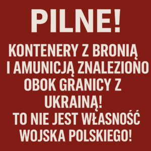 Grafika z napisem Pilne