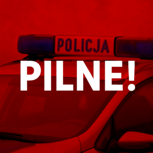 Grafika z napisem Pilne!
