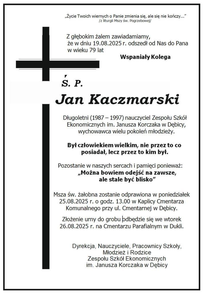 Nekrolog, czarno biały