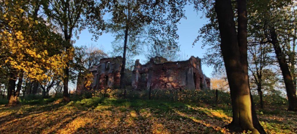 ruiny, zasów, zachód słonca