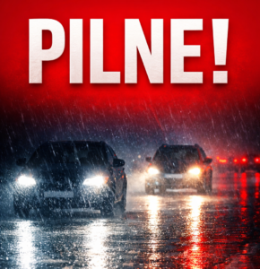 PILNE – opady marznące i gołoledź na Podkarpaciu, samochody jadące nocą po oblodzonej drodze